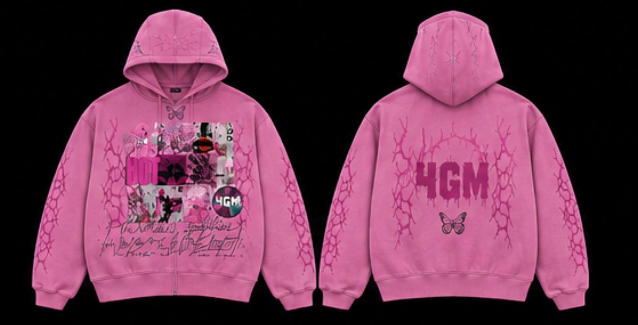 4GM PINK DISCO HOODIE