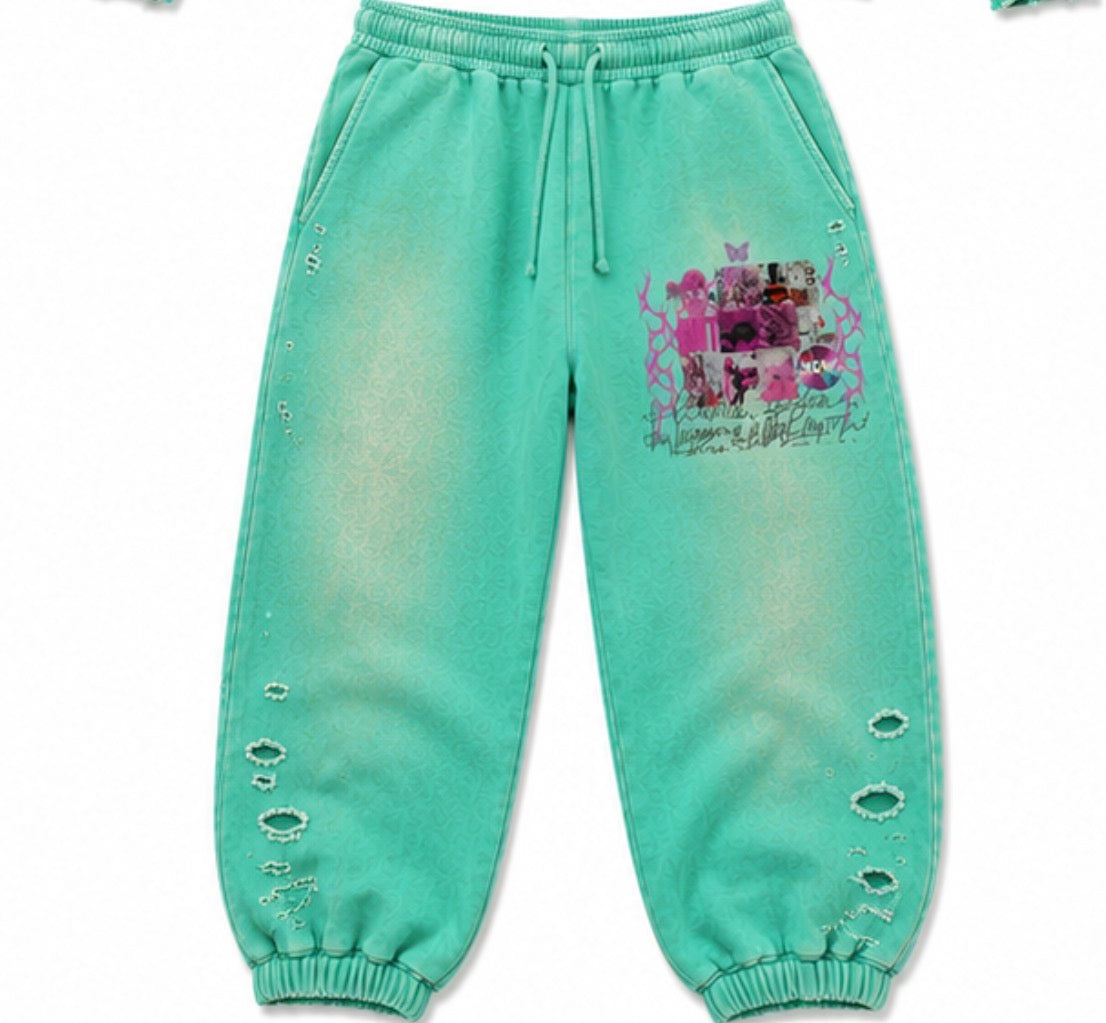 4GM TEAL HOT PINK SWEATS